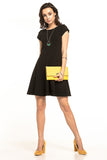 Cozy Cotton Knit Midi Dress with Boat Neckline