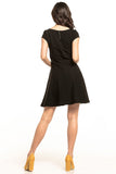 Cozy Cotton Knit Midi Dress with Boat Neckline