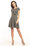 Cozy Cotton Knit Midi Dress with Boat Neckline
