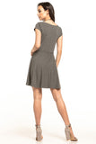 Cozy Cotton Knit Midi Dress with Boat Neckline