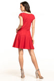 Cozy Cotton Knit Midi Dress with Boat Neckline