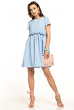 Charming Crinkled Mini Dress with Ruffle Details
