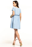 Charming Crinkled Mini Dress with Ruffle Details