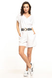 Chic Summer Jumpsuit with Short Sleeves and Pockets