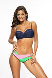 Sporty Push-Up Swimsuit with Decorative Straps and Panties