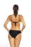 Elegant Glamour Style Swimsuit with Gold Accents