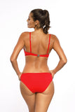 Elegant Gold-Accented Two-Piece Swimsuit Set
