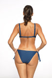 Elegant Two-Piece Swimsuit with Side-Tie Bottoms