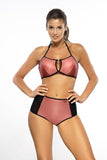 Intriguing Two-Piece Glittering Swimsuit in Shiny Colors