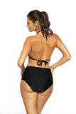 Intriguing Two-Piece Glittering Swimsuit in Shiny Colors
