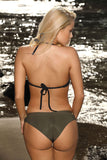 Tempting Brazilian Swimsuit with Padded Bra & Shiny Fabric