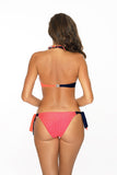 Feminine Swimsuit with Push-Up Bra and Dotted Panties