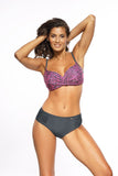 Stylish Italian Patterned Push-Up Swimsuit Set for Women