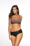 Stylish Push-Up Swimsuit in Italian Patterned Fabric