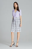 Purple Heart Neckline Buttoned Short Shirt with Binding