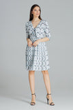 Spring Midi Dress with Kimono Sleeves and Pleated Bottom