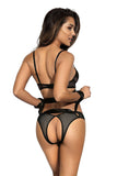 Provocative Black Bra with Satin Ribbon Detail