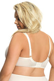 Elegant Cream Underwire Bra with Lace and Tulle Detail