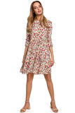 Elastic Frill Sleeve Classic Summer Dress