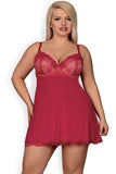 Seductive Rosalyne Lace Chemise with Matching Thong