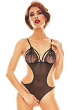 Intriguing Black Tulle Body with Lace and Cut-Outs