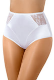 Shiny Lace-Trim Light Control Body Shaping Underwear