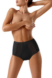 Elegant High-Waisted Cotton Panties with Lace Accent