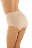 Lace-Trimmed Cotton Higher Cut Panties with Profiling Cuts