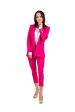 Extended Unbuttoned Jacket with Patch Pockets and Buttoned Sleeves