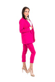 Extended Unbuttoned Jacket with Patch Pockets and Buttoned Sleeves