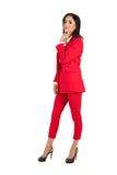 Extended Unbuttoned Jacket with Patch Pockets and Buttons