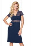 Feminine Navy Blue Lace Nightie for Ultimate Comfort