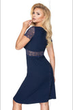 Feminine Navy Blue Lace Nightie for Ultimate Comfort