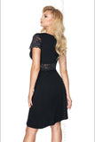 Feminine Black Lace Nightie in Soft Viscose Blend