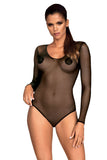 Tempting Long Sleeve Transparent Bodysuit
