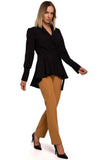 Ultra Feminine Tailcoat with Wavy Hem and Side Tie