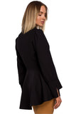 Ultra Feminine Tailcoat with Wavy Hem and Side Tie