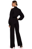 Elegant One-Shoulder Jumpsuit with Long Sleeves