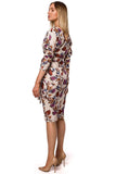 Elegant Knit Dress with Belted Waist and Print Options