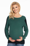 Classic Boat Neck Long-Sleeve Sweater with Side Inserts
