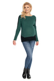 Classic Boat Neck Long-Sleeve Sweater with Side Inserts