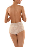 Exquisite Floral Lace Panties with Smooth Front Design