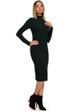 Stretchy Ribbed Knit Dress for Effortless Elegance