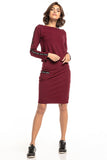 High-Waist Straight Skirt with Pocket in Sweatshirt Knit