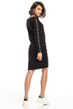 High Waist Straight Skirt with Pocket in Sweatshirt Knit