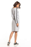 High-Waisted Straight Skirt with Pocket in Sweatshirt Knit