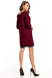 Lace-Trim Heart Neckline Dress