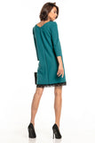 Lace-Trim Heart Neckline Simple Dress