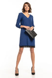 Lace-Trim Heart Neckline Simple Dress