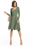 Sweetheart Neckline Flared Dress with Pockets